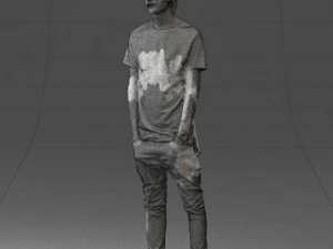 000544 Young Casual Streetwear Man Teen Male Character 3D Model