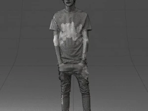 000544 Young Casual Streetwear Man Teen Male Character 3D Model