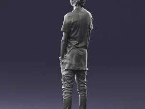 man in black dress 0208 3d prinr ready 3D Print Model