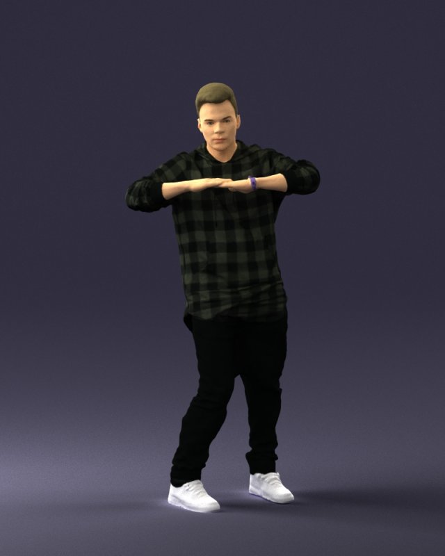 man in pose 0209 3d print ready Model Cetak 3D .c4d .max .obj .3ds .fbx .stl .blend 