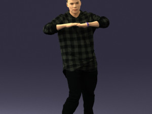 man in pose 0209 3d print ready Model Cetak 3D