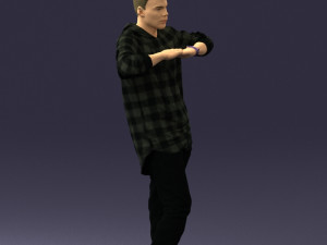 man in pose 0209 3d print ready Model Cetak 3D