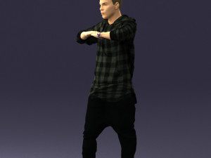 man in pose 0209 3d print ready Model Cetak 3D