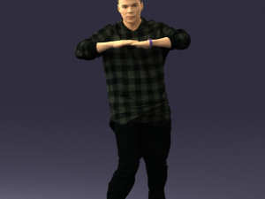 man in pose 0209 3d print ready Model Cetak 3D
