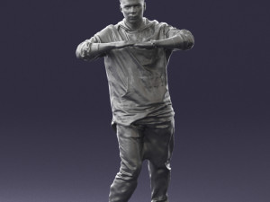 man in pose 0209 3d print ready Model Cetak 3D