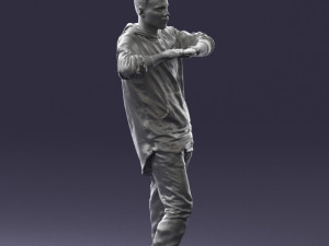 man in pose 0209 3d print ready Model Cetak 3D