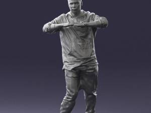 man in pose 0209 3d print ready Model Cetak 3D