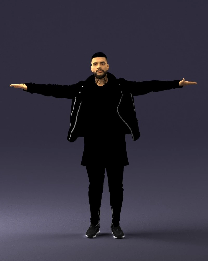 man in black dress0212 3D Model .c4d .max .obj .3ds .fbx .stl .blend 