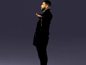 man in black dress0212 3D Model
