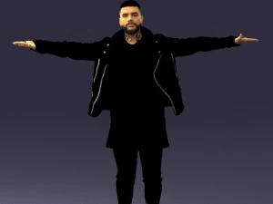 man in black dress0212 3D Model