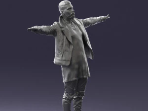 man in black dress0212 3D Model