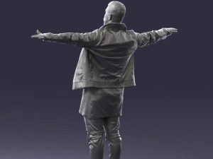 man in black dress0212 3D Model