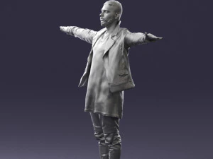 man in black dress0212 3D Model