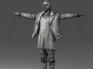 man in black dress0212 3D Model