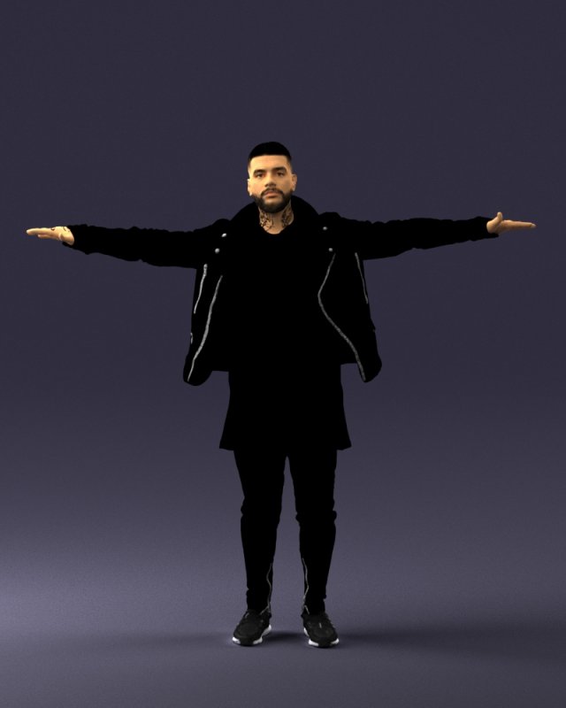 man in black dress 0212 3d print ready 3D Print Model .c4d .max .obj .3ds .fbx .stl .blend 