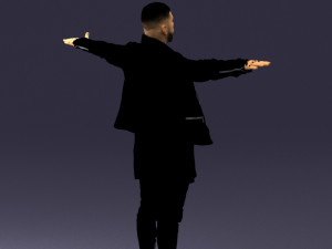man in black dress 0212 3d print ready 3D Print Model
