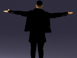 man in black dress 0212 3d print ready 3D Print Model