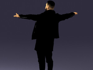 man in black dress 0212 3d print ready 3D Print Model