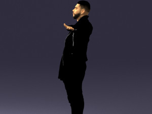 man in black dress 0212 3d print ready 3D Print Model