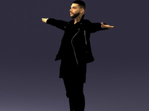 man in black dress 0212 3d print ready 3D Print Model