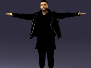 man in black dress 0212 3d print ready 3D Print Model