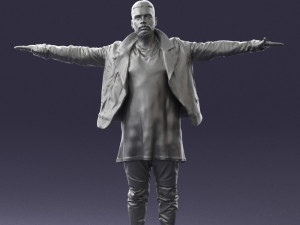 man in black dress 0212 3d print ready 3D Print Model