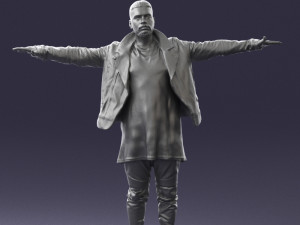 man in black dress 0212 3d print ready 3D Print Model
