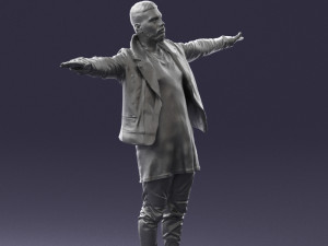 man in black dress 0212 3d print ready 3D Print Model