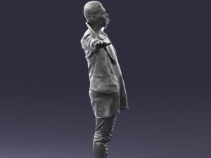 man in black dress 0212 3d print ready 3D Print Model