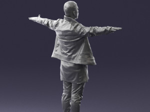 man in black dress 0212 3d print ready 3D Print Model