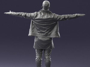 man in black dress 0212 3d print ready 3D Print Model