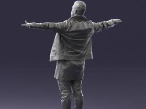 man in black dress 0212 3d print ready 3D Print Model