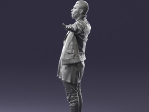 man in black dress 0212 3d print ready 3D Print Model