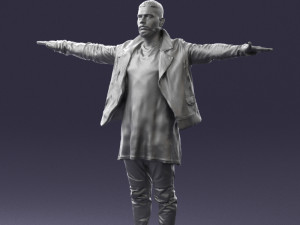 man in black dress 0212 3d print ready 3D Print Model