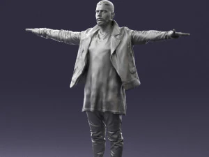 000548 Man in T-Pose Rigging Base Male Character 3d print ready 3D Print Model