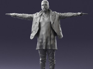 man in black dress 0212 3d print ready 3D Print Model