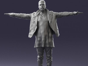 man in black dress 0212 3d print ready 3D Print Model