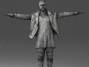 man in black dress 0212 3d print ready 3D Print Model