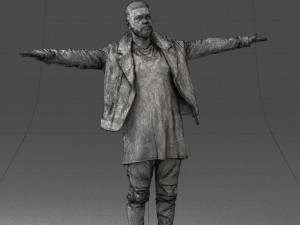 man in black dress 0212 3d print ready 3D Print Model