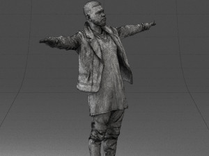 man in black dress 0212 3d print ready 3D Print Model