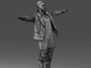 000548 Man in T-Pose Rigging Base Male Character 3d print ready 3D Print Model