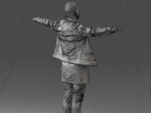 man in black dress 0212 3d print ready 3D Print Model