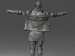 man in black dress 0212 3d print ready 3D Print Model