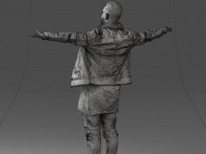 man in black dress 0212 3d print ready 3D Print Model