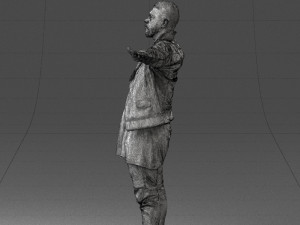 man in black dress 0212 3d print ready 3D Print Model