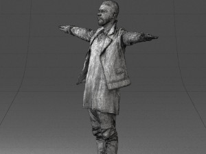 man in black dress 0212 3d print ready 3D Print Model