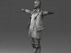 000548 Man in T-Pose Rigging Base Male Character 3d print ready 3D Print Model