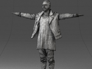 man in black dress 0212 3d print ready 3D Print Model