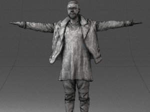man in black dress 0212 3d print ready 3D Print Model
