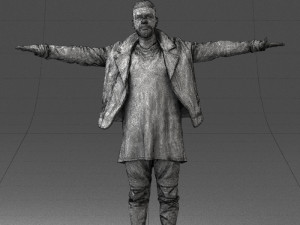 man in black dress 0212 3d print ready 3D Print Model